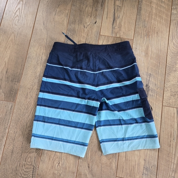 Billabong Platinum X All Day Boys Youth Size 27 Blue Striped Swim Shorts, - Picture 10 of 10